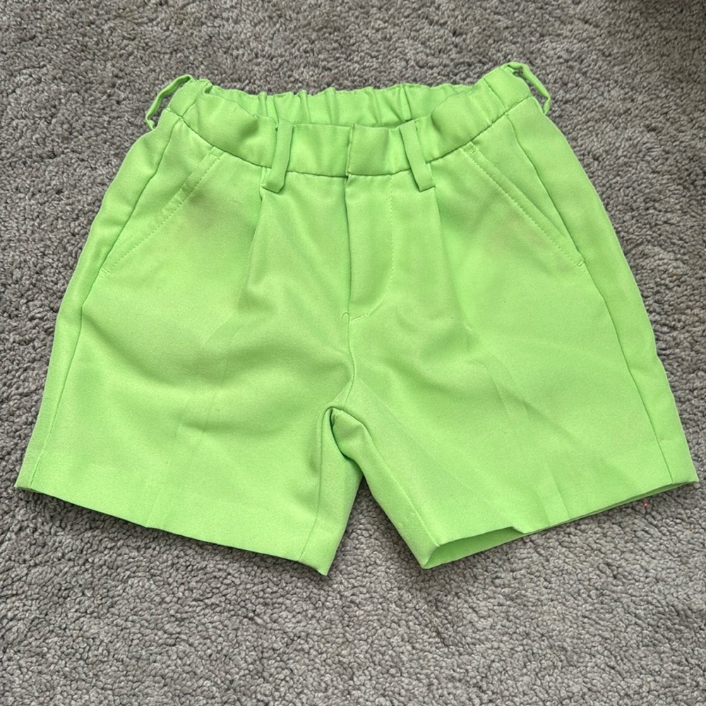 Toddler boy neon green shorts